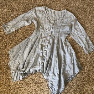 Italian Linen Boho Tunic Dress